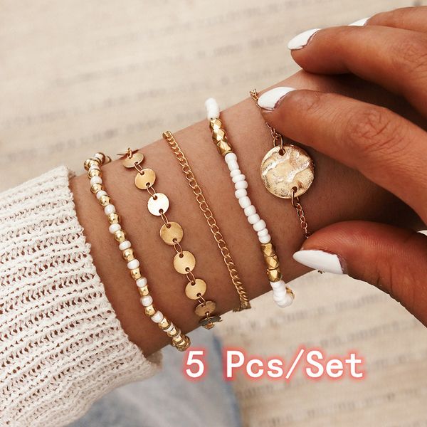 5 pcs/set bohemian women fashion sequins beadeds bracelets set trendy bracelets for women jewelry gifts, Golden;silver
5 pcs/set bohemian women fashion sequins beadeds bracelets set trendy bracelets for women jewelry gifts, Golden;silver
