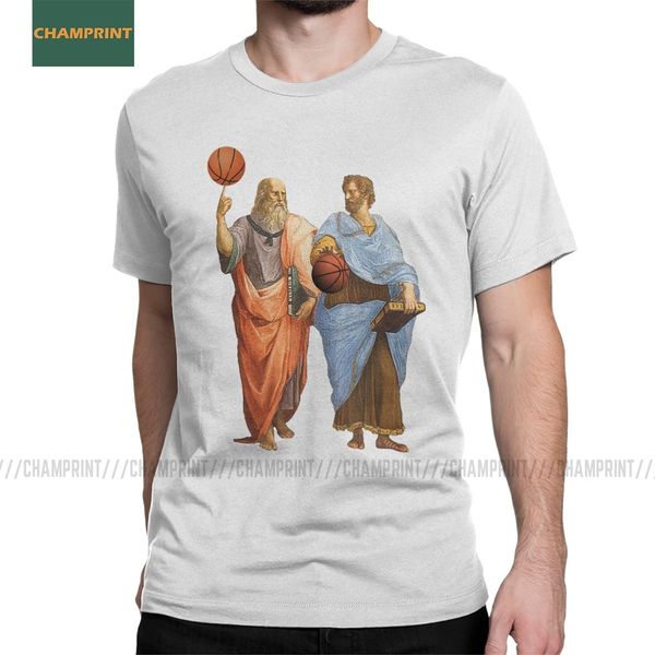 men plato and aristotle in epic basketball match t shirts pure cotton clothing novelty short sleeve tees original t-shirt
men plato and aristotle in epic basketball match t shirts pure cotton clothing novelty short sleeve tees original t-shirt