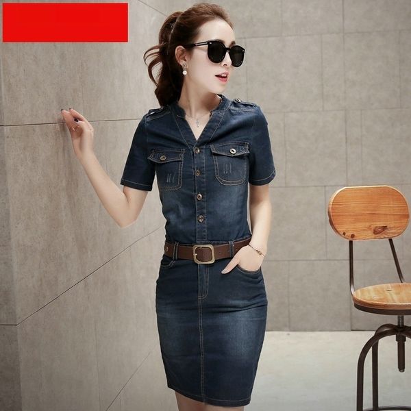 2020 new slim hip-covered short sleeve mid-length 2020 new denim slim hip-covered dress short sleeve mid-length denim dress qrjen, Black;gray
2020 new slim hip-covered short sleeve mid-length 2020 new denim slim hip-covered dress short sleeve mid-length denim dress qrjen, Black;gray