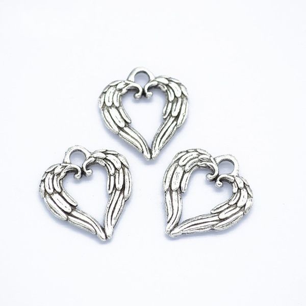300pcs per pack charms heart angel wings 19x17mm antique silver color pendants diycrafts making findings handmade tibetan jewelry, Bronze;silver
300pcs per pack charms heart angel wings 19x17mm antique silver color pendants diycrafts making findings handmade tibetan jewelry, Bronze;silver