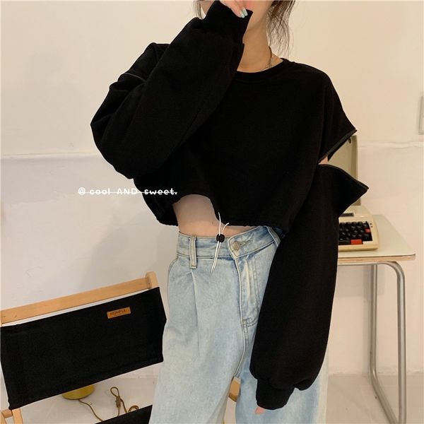 niche design cuff zip open drawstring cropped long-sleeved women's 2020 autumn c423a niche design cuff zip open drawstring cropped long, Black
niche design cuff zip open drawstring cropped long-sleeved women's 2020 autumn c423a niche design cuff zip open drawstring cropped long, Black