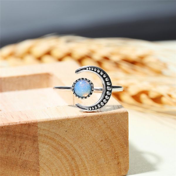rongxing delicate open moon ring antique silver color moonstone rings for women wedding bands simple stacking white opal ring cz, Golden;silver
rongxing delicate open moon ring antique silver color moonstone rings for women wedding bands simple stacking white opal ring cz, Golden;silver