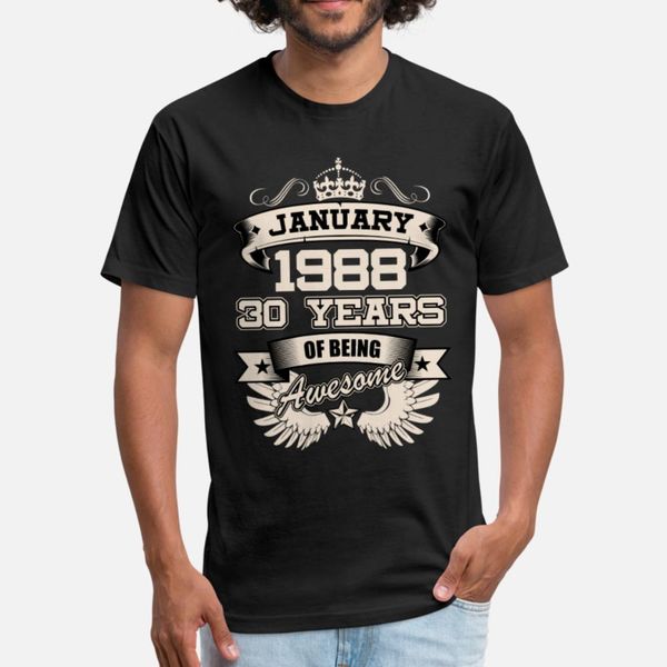 january 1988 30 years birthday present love idea t shirt men printing cotton o-neck pictures fitness casual summer kawaii shirt
january 1988 30 years birthday present love idea t shirt men printing cotton o-neck pictures fitness casual summer kawaii shirt