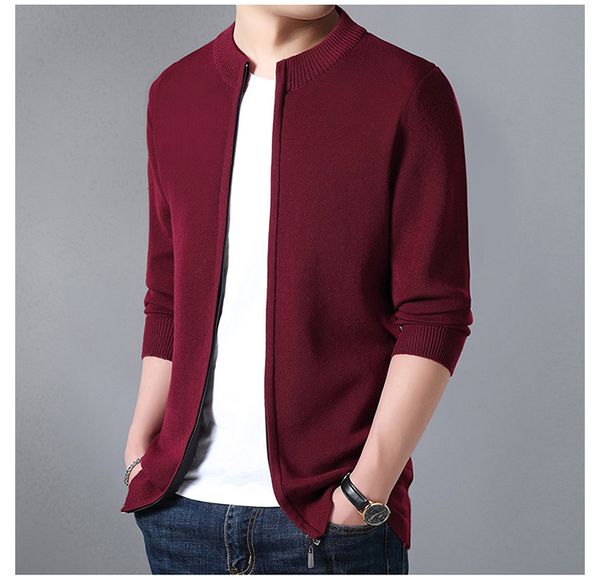 2020 new sweater men casual solid knitted cardigan slim fit clothes pull homme autumn men's sweater coat, White;black
2020 new sweater men casual solid knitted cardigan slim fit clothes pull homme autumn men's sweater coat, White;black