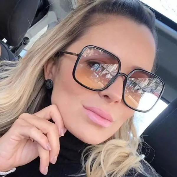 2020 oversized metal edge sunglasses fashion women vintage brand designer uv400 square sun glasses gafas de sol hombre uv400, White;black 
2020 oversized metal edge sunglasses fashion women vintage brand designer uv400 square sun glasses gafas de sol hombre uv400, White;black