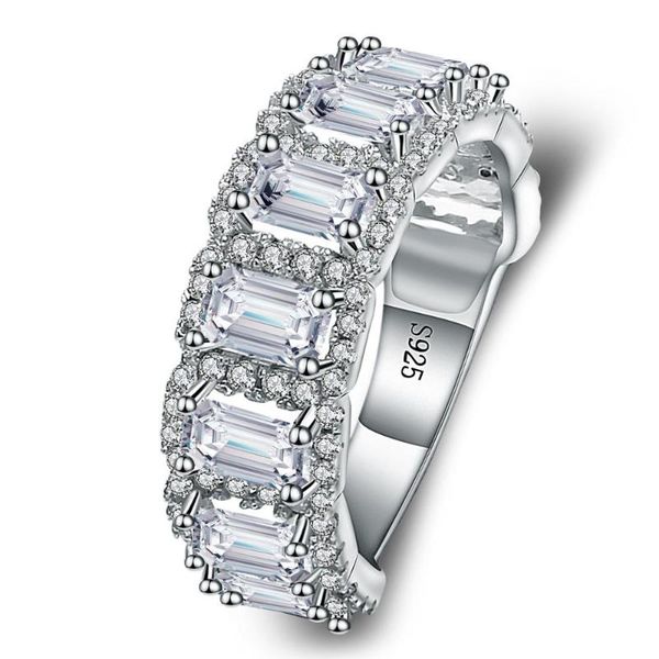 gem's ballet 925 sterling silver engagement ring white cz stone circle wedding eternity band rings for women fine jewelry, Golden;silver
gem's ballet 925 sterling silver engagement ring white cz stone circle wedding eternity band rings for women fine jewelry, Golden;silver