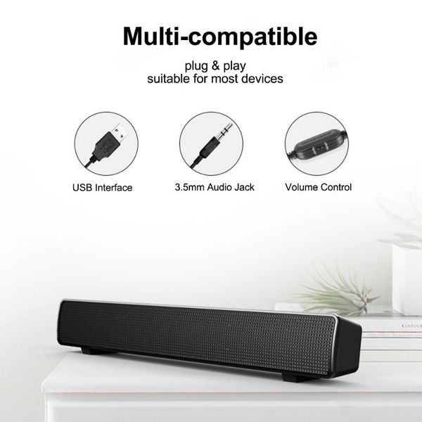 sada v-103 bar computer speakers 3.5mm wired stereo hifi sound computer sound bar usb powered speaker for pc tv phones tablets
sada v-103 bar computer speakers 3.5mm wired stereo hifi sound computer sound bar usb powered speaker for pc tv phones tablets