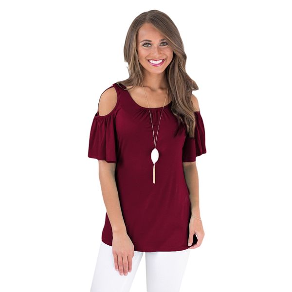 women's t-shirt bare shoulders women dollar collar cross-pleated bell-shaped short-sleeved slim nightclub medium-length pure color, White
women's t-shirt bare shoulders women dollar collar cross-pleated bell-shaped short-sleeved slim nightclub medium-length pure color, White