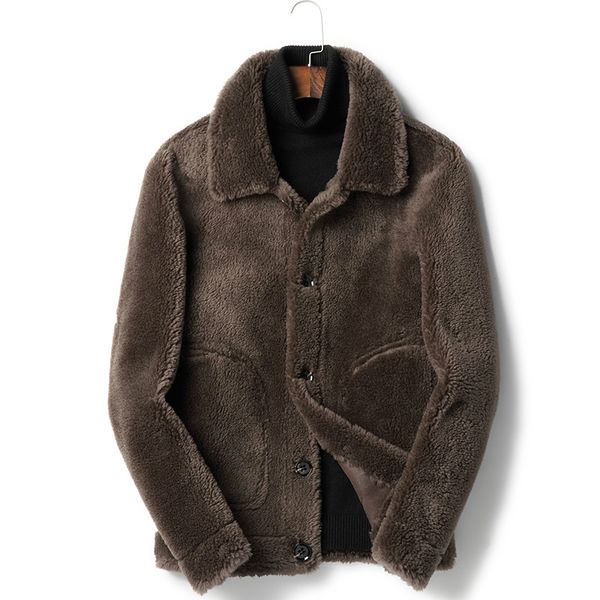 men's leather & faux 2021 real fur coat men wool jacket autumn winter sheep shearing coats and jackets two side wear f-dh-80810 yy135, Black
men's leather & faux 2021 real fur coat men wool jacket autumn winter sheep shearing coats and jackets two side wear f-dh-80810 yy135, Black