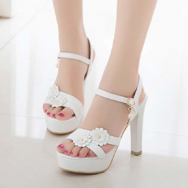 2020 summer new lady open toe super high heel sandals waterproof platform flower princess shoes, Black
2020 summer new lady open toe super high heel sandals waterproof platform flower princess shoes, Black