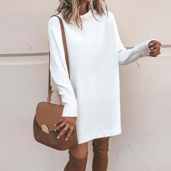 women's sweaters 2021 autumn sweater dress women winter long woman turtleneck knit jumpers ladies pullover for, White;black
women's sweaters 2021 autumn sweater dress women winter long woman turtleneck knit jumpers ladies pullover for, White;black