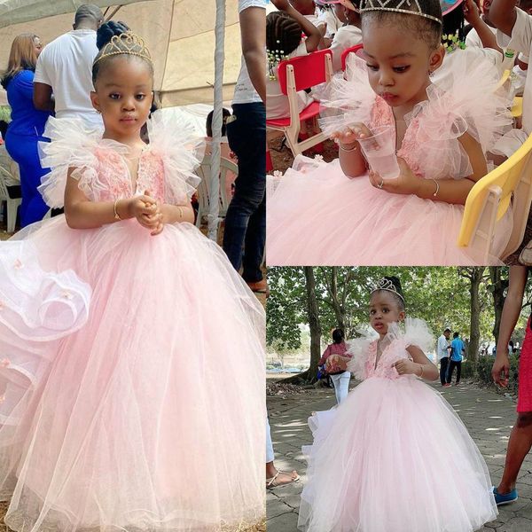 light pink girls pageant dresses with lace appliqued tutu skirt floor length first cummunion dress custom made, White;red
light pink girls pageant dresses with lace appliqued tutu skirt floor length first cummunion dress custom made, White;red