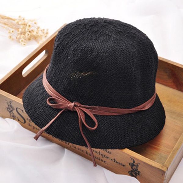 fashion outing belt sun hat ladies summer straw hat fisherman bowknot british top, Blue;gray
fashion outing belt sun hat ladies summer straw hat fisherman bowknot british top, Blue;gray