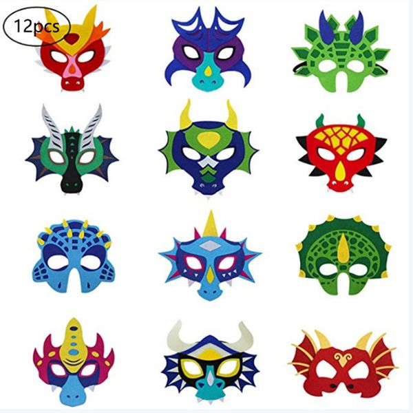 12pcs horror dinosaur mask kid halloween props felt cosplay role play dress up 
12pcs horror dinosaur mask kid halloween props felt cosplay role play dress up