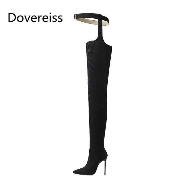 dovereiss мода женская обувь зима острым носом stilettos каблуки серебро sexy элегантный над коленом сапоги сжатый зрелые 37-47, Black
dovereiss мода женская обувь зима острым носом stilettos каблуки серебро sexy элегантный над коленом сапоги сжатый зрелые 37-47, Black