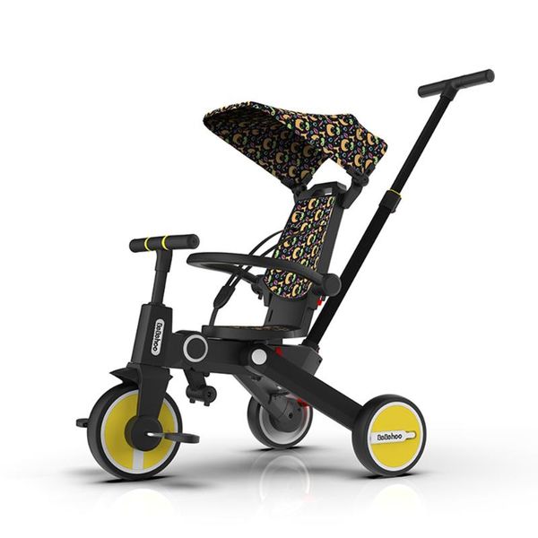 multifunctional children's tricycle 5 in 1 two-way foldable baby stroller folding lightweight children's bicycle
