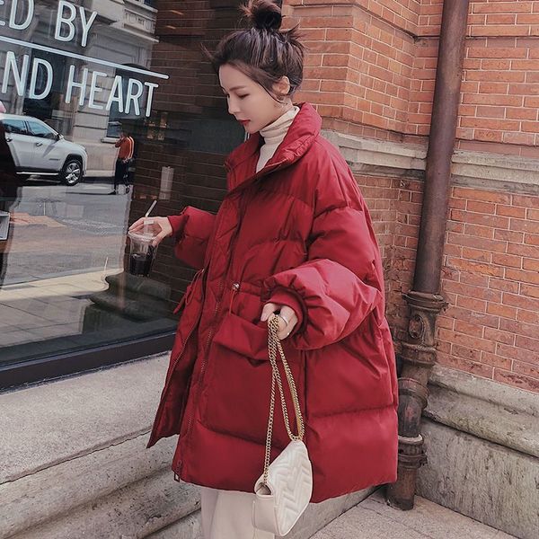 2020 new women winter fashion casual solid chaqueta mujer jackets female cotton padded coats stand collar oversized parkas a10, Black
2020 new women winter fashion casual solid chaqueta mujer jackets female cotton padded coats stand collar oversized parkas a10, Black