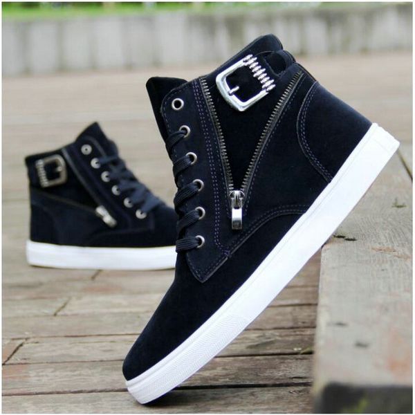 fashion autumn winter high men ankle shoes boots canvas casual shoes male footwear zip buckle flats sneakers nn-42, Black
fashion autumn winter high men ankle shoes boots canvas casual shoes male footwear zip buckle flats sneakers nn-42, Black