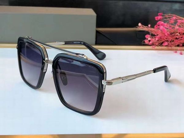 men square sunglasses black silver frame grey gradient mens glasses occhiali da sole firmati uv400 with box, White;black
men square sunglasses black silver frame grey gradient mens glasses occhiali da sole firmati uv400 with box, White;black