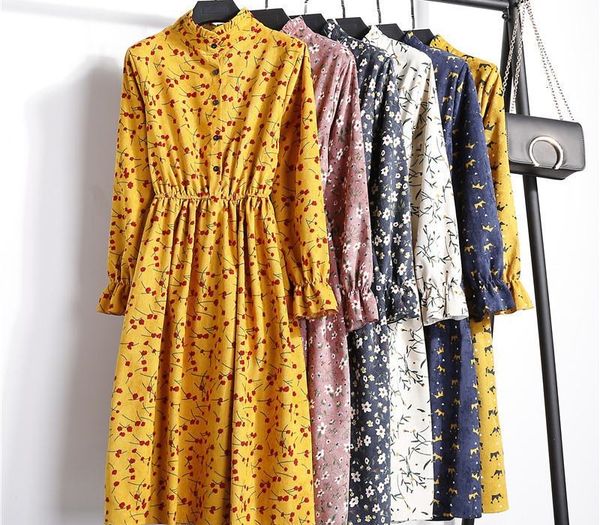 woman clothes womens dress new autumn women mid calf dress elegant floral sleeves stand collar corduroy plus size d89211f, Black;gray
woman clothes womens dress new autumn women mid calf dress elegant floral sleeves stand collar corduroy plus size d89211f, Black;gray
