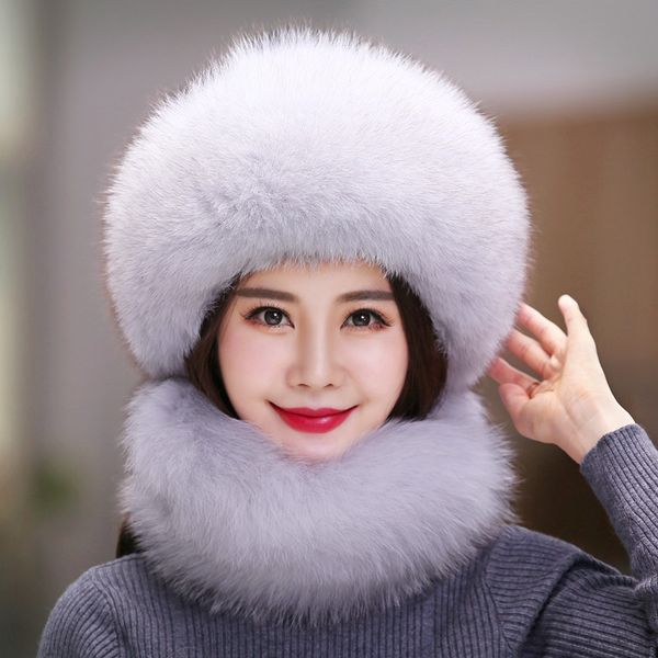 new fur cap female scarf double-purpose thickening warm winter fur hat for womens beanie hat zy08, Blue;gray
new fur cap female scarf double-purpose thickening warm winter fur hat for womens beanie hat zy08, Blue;gray
