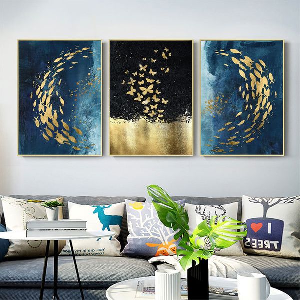 nordic golden black fish butterfly wall art canvas poster print canvas painting decorative picture for living room home decor
nordic golden black fish butterfly wall art canvas poster print canvas painting decorative picture for living room home decor