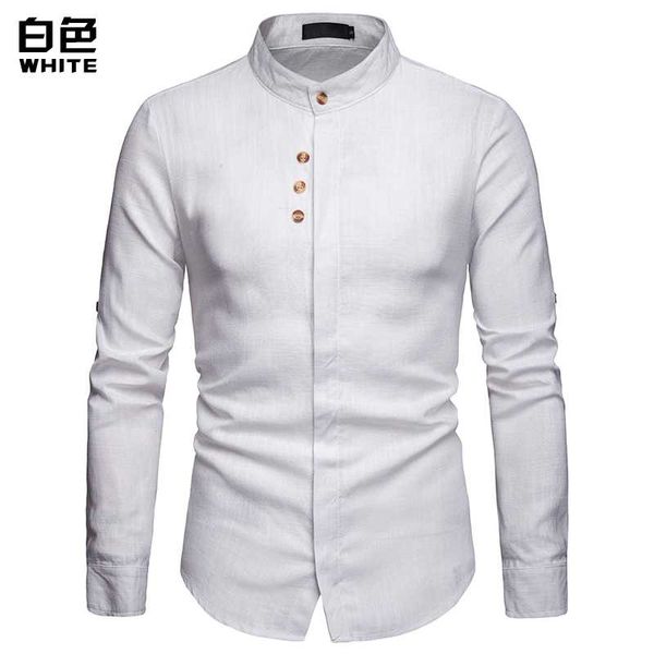 2020 new men's shirt casual business shirt simple fashion pure color linen collar button decoration long sleeve, White;black
2020 new men's shirt casual business shirt simple fashion pure color linen collar button decoration long sleeve, White;black