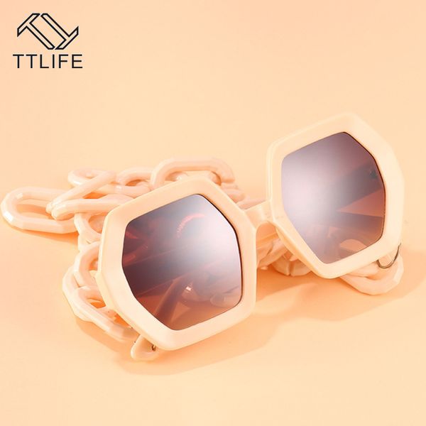 ttlife unique chain sunglasses set for women 2020 polygon square sun glasses female vintage eyewear gafas de sol, White;black 
ttlife unique chain sunglasses set for women 2020 polygon square sun glasses female vintage eyewear gafas de sol, White;black