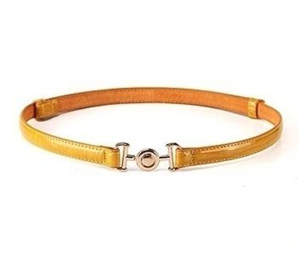 goods women s circular patent waist leather buckle belt belt dress04, Black;brown