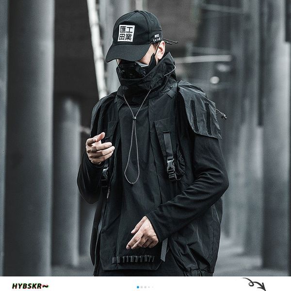 men's jackets hybskr oversized streetwear men casual vest jacket 2021 autumn hip hop waistcoat sleeveless, Black;brown
men's jackets hybskr oversized streetwear men casual vest jacket 2021 autumn hip hop waistcoat sleeveless, Black;brown