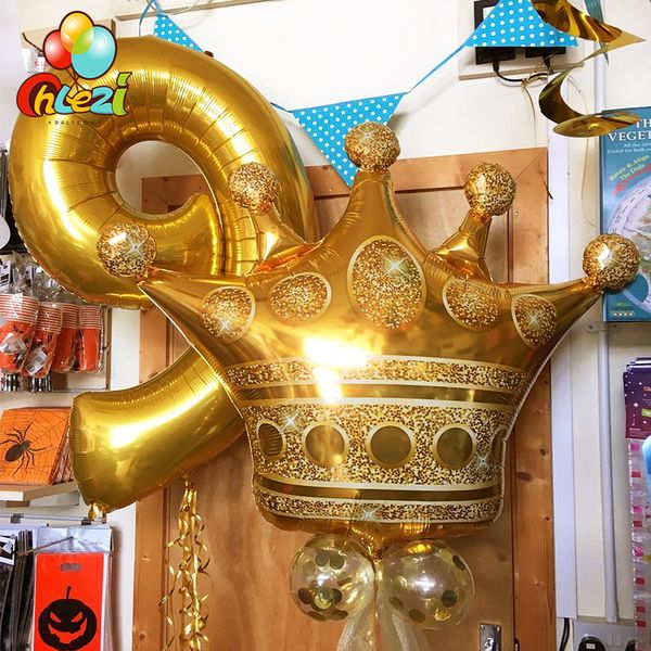 1pc large gold crown foil balloons prince princess baby shower birthday bachelorette party dessert table decorations p props
1pc large gold crown foil balloons prince princess baby shower birthday bachelorette party dessert table decorations p props