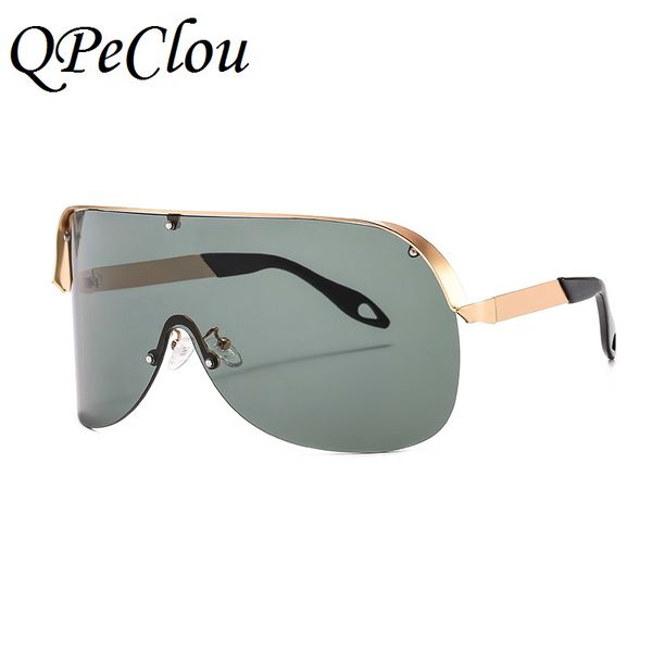 qpeclou 2020 brand designer oversized sunglasses women luxury vintage metal one piece sun glasses men fashion driving oculos, White;black
qpeclou 2020 brand designer oversized sunglasses women luxury vintage metal one piece sun glasses men fashion driving oculos, White;black