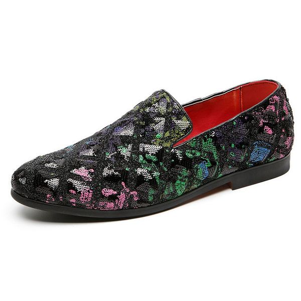 new men casual comfort shoes slip on bling glitter trending leisure shoes man round toe flat moccasin shoe plus size 38-48, Black
new men casual comfort shoes slip on bling glitter trending leisure shoes man round toe flat moccasin shoe plus size 38-48, Black