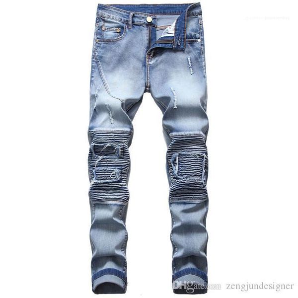 apparel mens distrressed designer jeans hole style fashion homme clothing srtaight button fly new autumn casual, Blue
apparel mens distrressed designer jeans hole style fashion homme clothing srtaight button fly new autumn casual, Blue