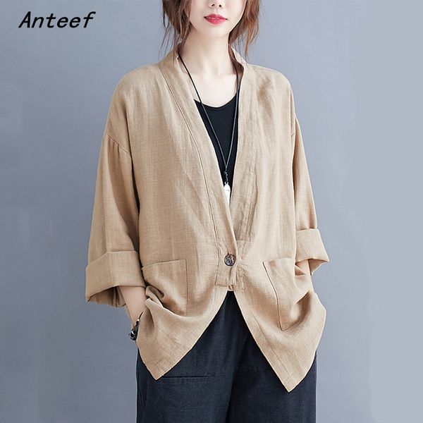 long sleeve cotton linen spring autumn vintage korean style plus size casual loose shirt women blouse 2020 clothes ladies, White
long sleeve cotton linen spring autumn vintage korean style plus size casual loose shirt women blouse 2020 clothes ladies, White