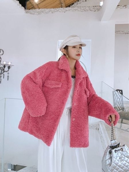 2020 new style high-end fashion women faux fur coat s88, Black