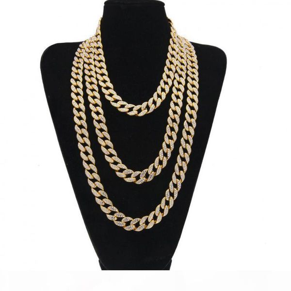 iced out bling rhinestone golden silver finish miami cuban link chain necklace men's hip hop necklace jewelry 16 18 20 24 inch t190626
iced out bling rhinestone golden silver finish miami cuban link chain necklace men's hip hop necklace jewelry 16 18 20 24 inch t190626