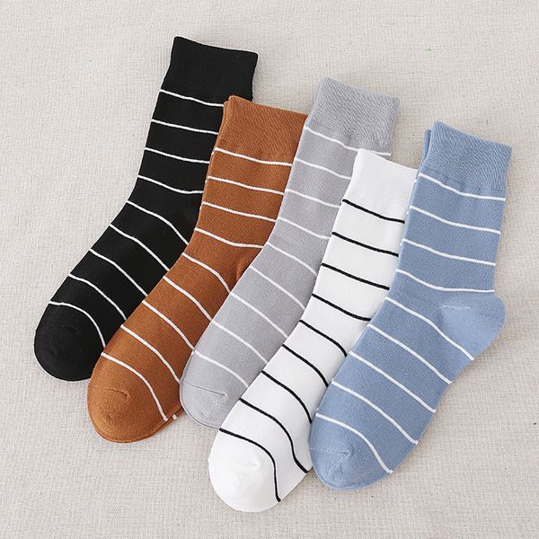 men sock striped socks solid casual crew cotton fashion trend autumn winter korean business sokken, Black
men sock striped socks solid casual crew cotton fashion trend autumn winter korean business sokken, Black