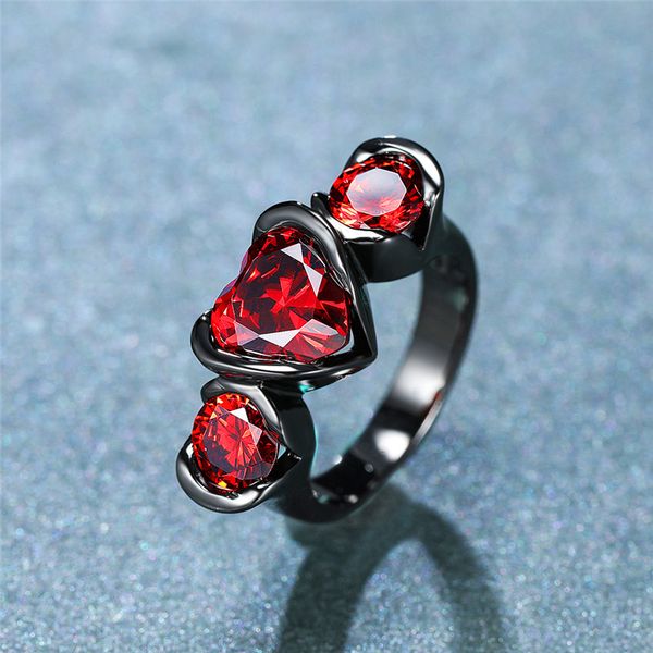 wedding rings charm female small red heart ring vintage black gold for women promise love engagement, Slivery;golden
wedding rings charm female small red heart ring vintage black gold for women promise love engagement, Slivery;golden