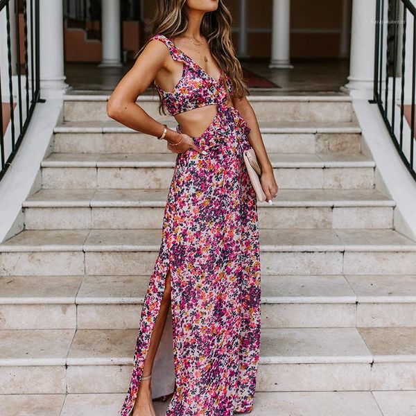 sleeveless hollow out split maxi dresses backless womens summer dress floral printed women designer dresses fashion, Black;gray
sleeveless hollow out split maxi dresses backless womens summer dress floral printed women designer dresses fashion, Black;gray