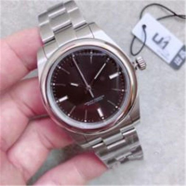 fixed domed bezel 39mm black dial automatic mechanical r series mens watches luminous hands and markers watch no date men wristwatches, Slivery;brown
fixed domed bezel 39mm black dial automatic mechanical r series mens watches luminous hands and markers watch no date men wristwatches, Slivery;brown