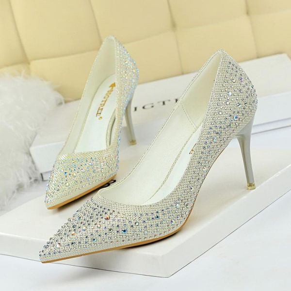 dress shoes 2021 women high heels summer shiny rhinestone silver party wedding shoe ladies pumps pointed toe thin, Black
dress shoes 2021 women high heels summer shiny rhinestone silver party wedding shoe ladies pumps pointed toe thin, Black
