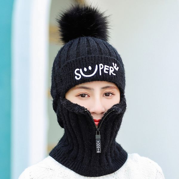 beanie/skull caps bib knitted hat women's warm plush cycling ear windproof wool ball thickened double layer design with zipper, Blue;gray
beanie/skull caps bib knitted hat women's warm plush cycling ear windproof wool ball thickened double layer design with zipper, Blue;gray