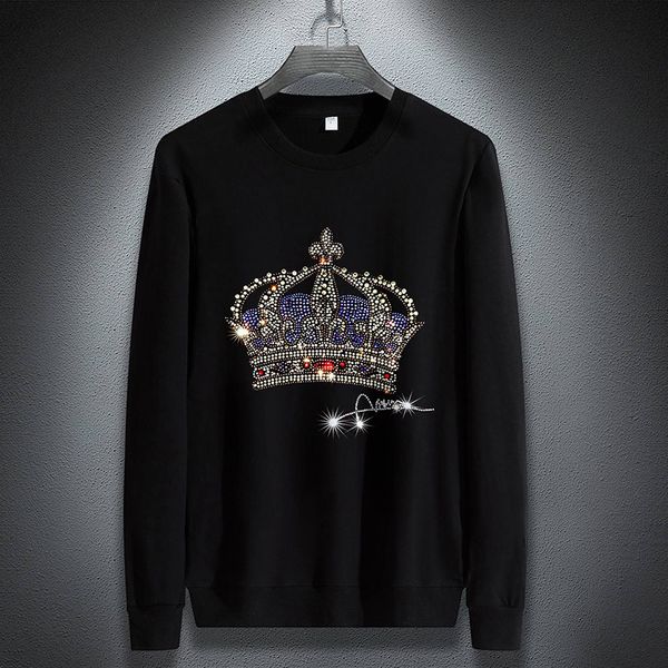 brand fashion designer autumn winter hoodies mens skulls rhinestones long sleeve t shirts modal cotton o neck short sleeve slim hoodie, Black
brand fashion designer autumn winter hoodies mens skulls rhinestones long sleeve t shirts modal cotton o neck short sleeve slim hoodie, Black