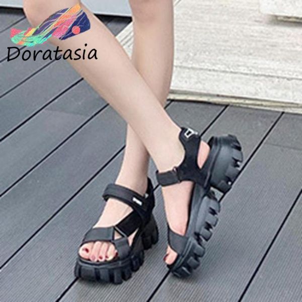 doratasia luxury platform shoes casual summer wedges sandals women 2020 trendy brand deign sandals, Black
doratasia luxury platform shoes casual summer wedges sandals women 2020 trendy brand deign sandals, Black