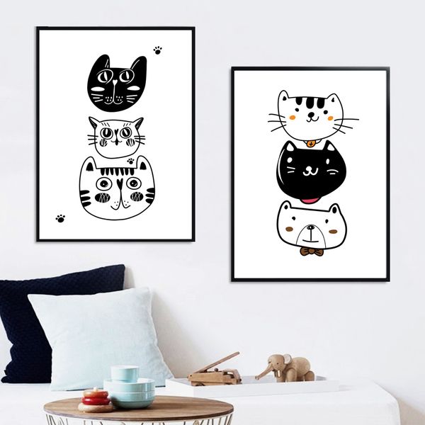 cat bear tiger black white animal print nursery wall art canvas painting nordic posters and prints wall pictures kids room decor
cat bear tiger black white animal print nursery wall art canvas painting nordic posters and prints wall pictures kids room decor