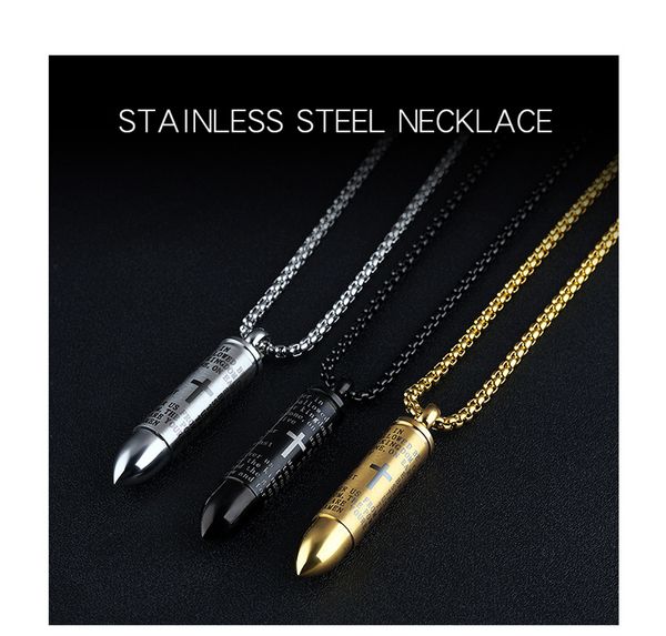 2020 1137 new personalized engraved stainless steel men's pendant can be unscrewed creative cross can be filled with paper necklace jew, Silver
2020 1137 new personalized engraved stainless steel men's pendant can be unscrewed creative cross can be filled with paper necklace jew, Silver
