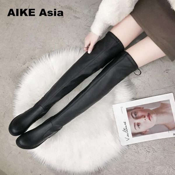 slim boots over the knee high pu women snow women's fashion winter thigh shoes woman botas feminina leather boots 200916, Black
slim boots over the knee high pu women snow women's fashion winter thigh shoes woman botas feminina leather boots 200916, Black