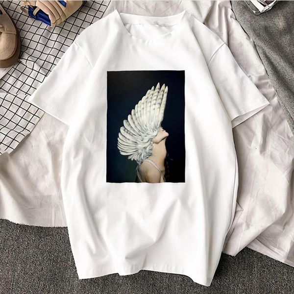fashion short sleeve tshirt wings feather surreal artwork printed 100% cotton tees casual o neck t shirt tshirt, White
fashion short sleeve tshirt wings feather surreal artwork printed 100% cotton tees casual o neck t shirt tshirt, White