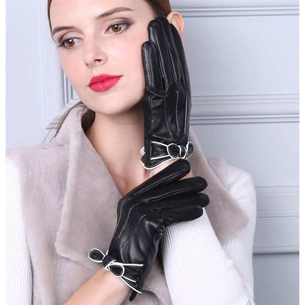 women black real leather gloves anti-skid touch screen outdoor driving warm windproof waterproof motorcycle driving gloves, Blue;gray
women black real leather gloves anti-skid touch screen outdoor driving warm windproof waterproof motorcycle driving gloves, Blue;gray